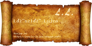 László Lujza névjegykártya
